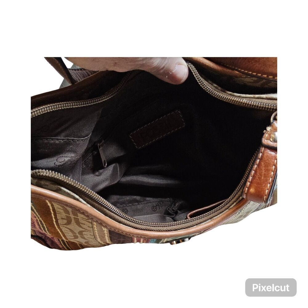 Preloved Fossil Patchwork Striped Shoulder Bag Pu… - image 8